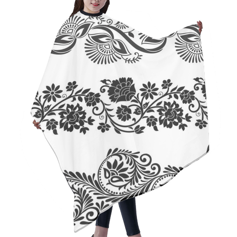 Personality  Floral Vector Borders Hair Cutting Cape