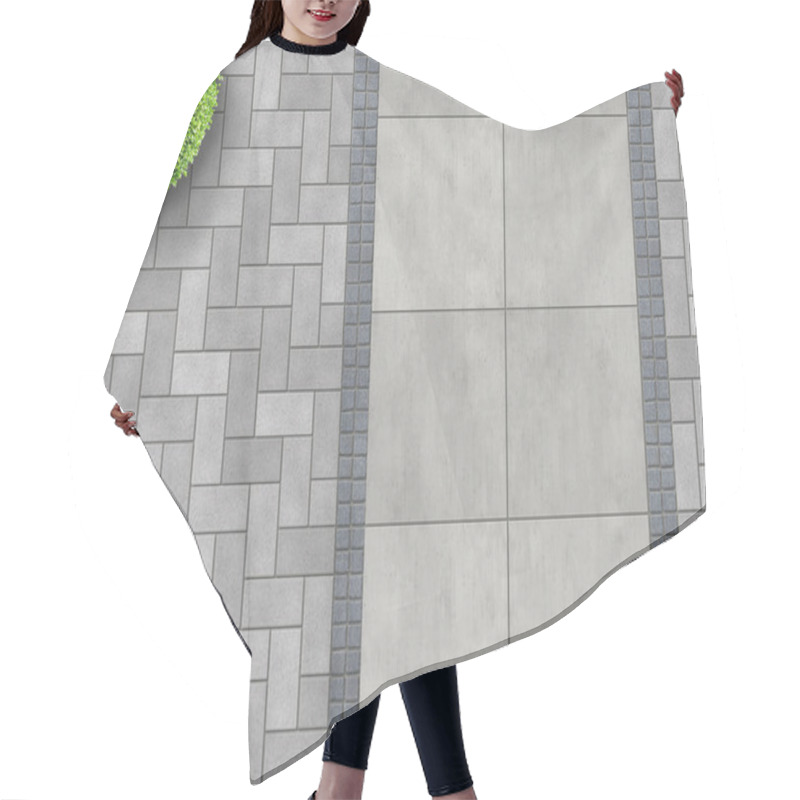 Personality  Permeable Paving From Above Hair Cutting Cape