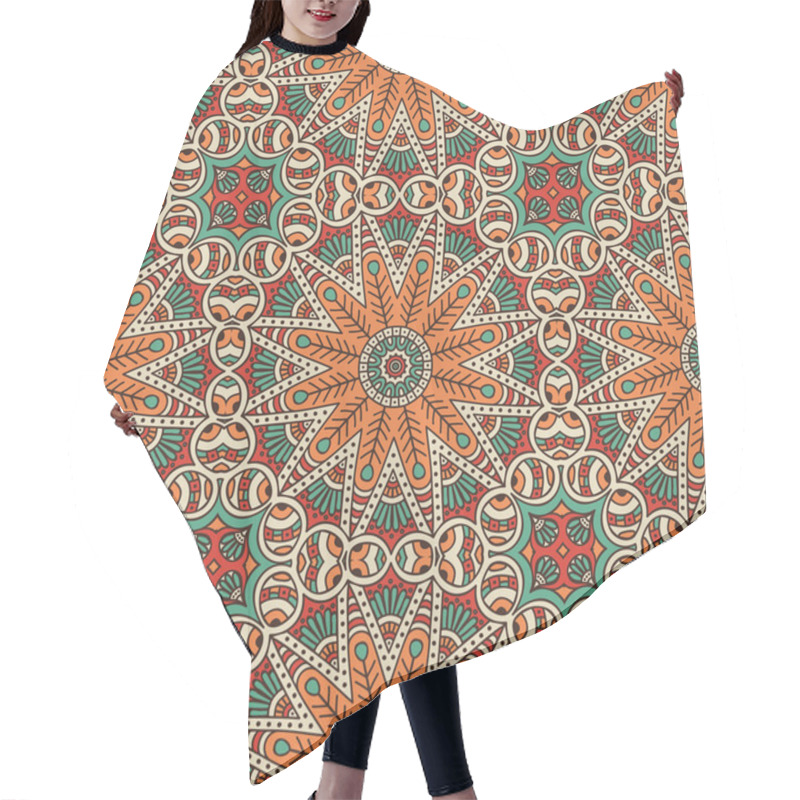 Personality  Vector Ethnic Seamless Pattern Hair Cutting Cape