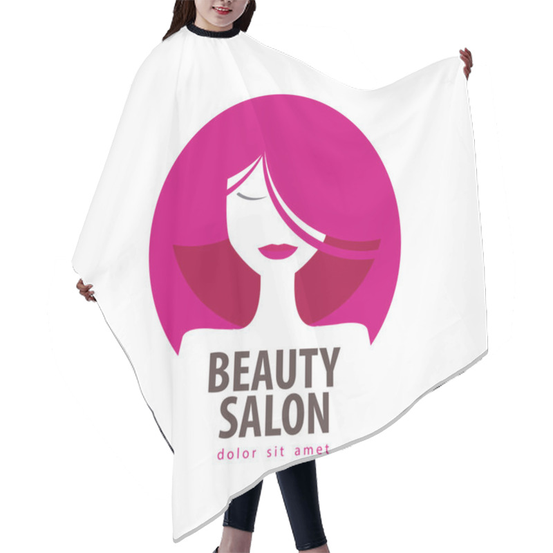 Personality  Beauty Vector Logo Design Template. Cosmetic, Makeup Or Girl, Woman Icon Hair Cutting Cape