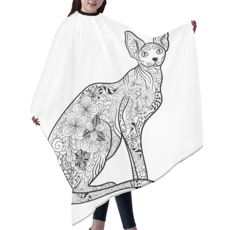 Personality  Cat Sphynx Doodle Hair Cutting Cape