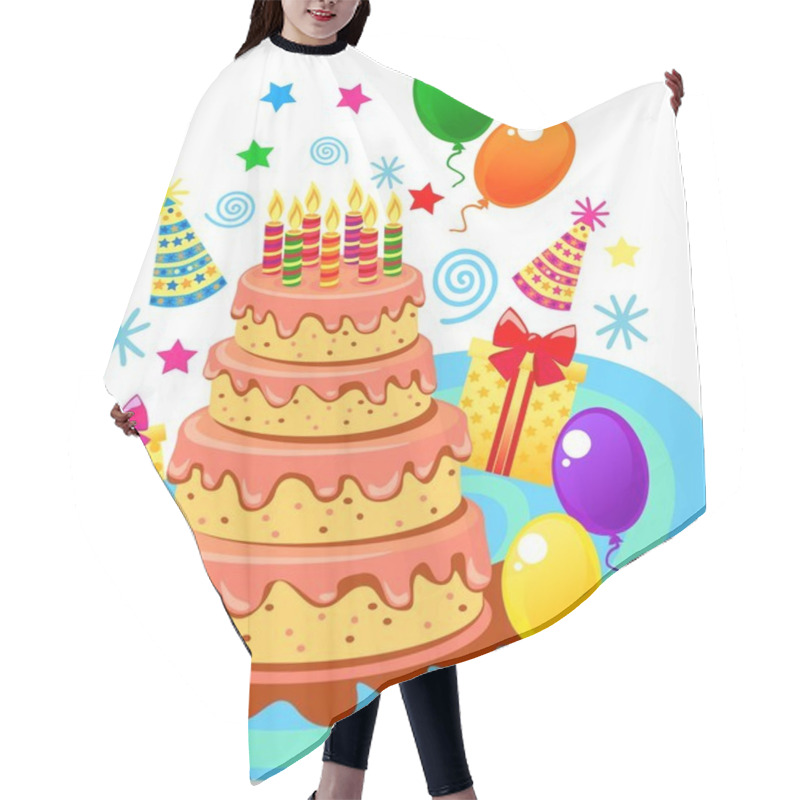 Personality  Greeting Card On His Birthday Hair Cutting Cape