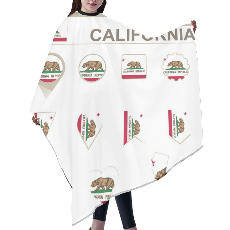 Personality  California Flag Collection Hair Cutting Cape