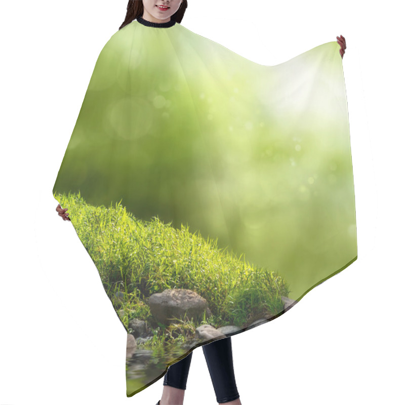 Personality  Green Nature Background Hair Cutting Cape