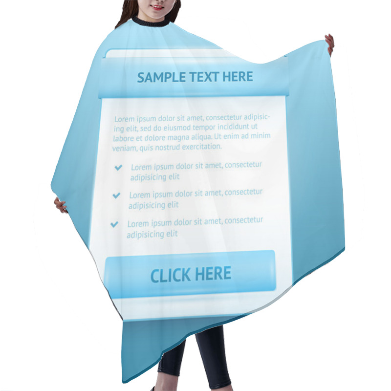 Personality  Login And Register Glossy Web Forms Hair Cutting Cape