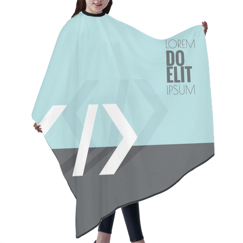 Personality  Progrmming Code Vector. Hair Cutting Cape