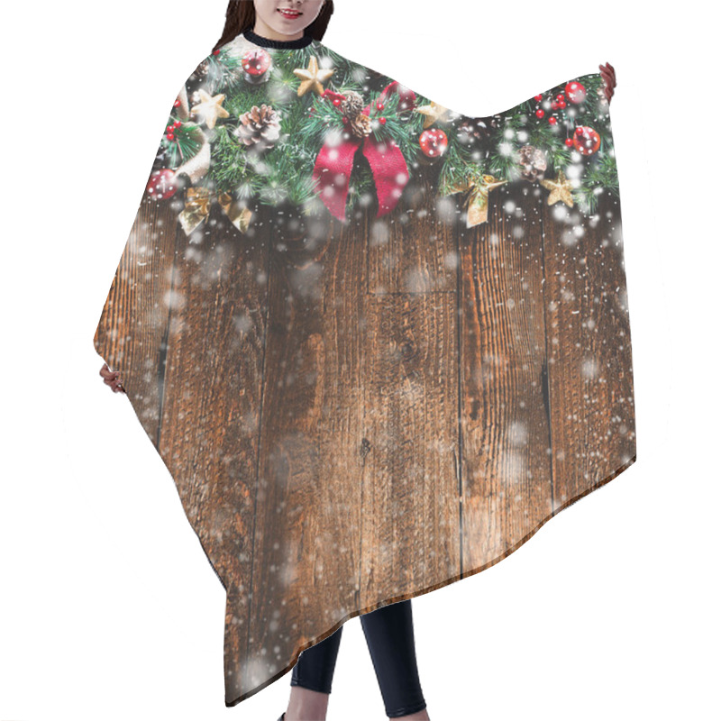 Personality  Merry Christmas Frame  Hair Cutting Cape