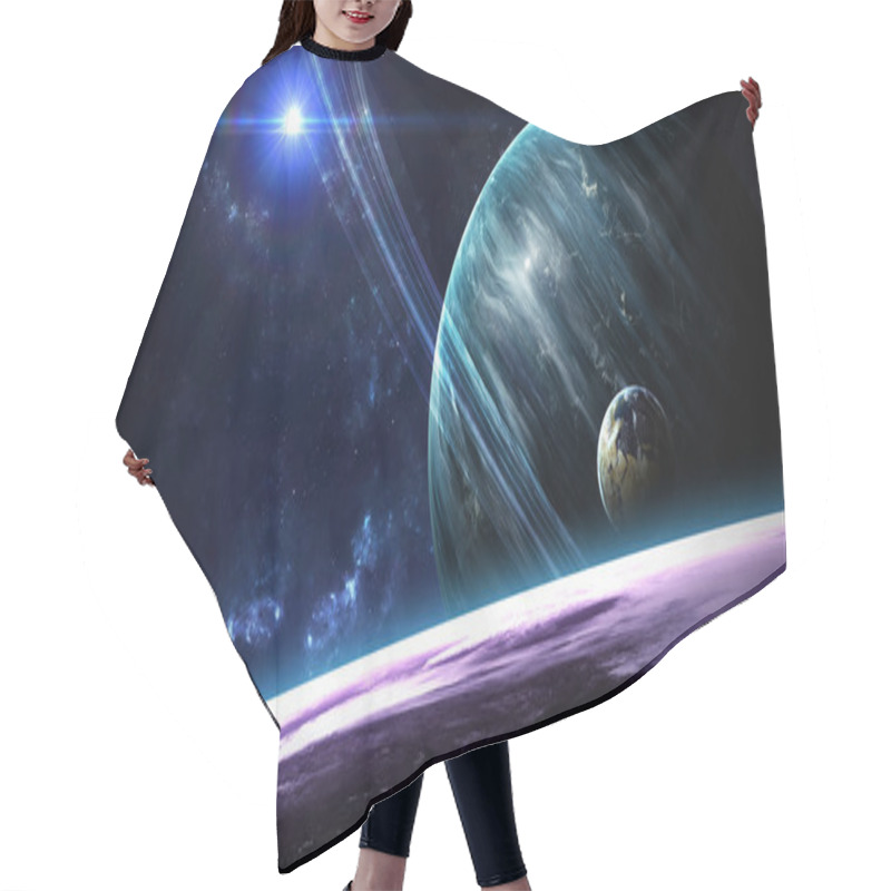 Personality  Universe Scene With Planets, Stars And Galaxies In Outer Space Showing The Beauty Of Space Exploration. Elements Furnished By NASA Hair Cutting Cape