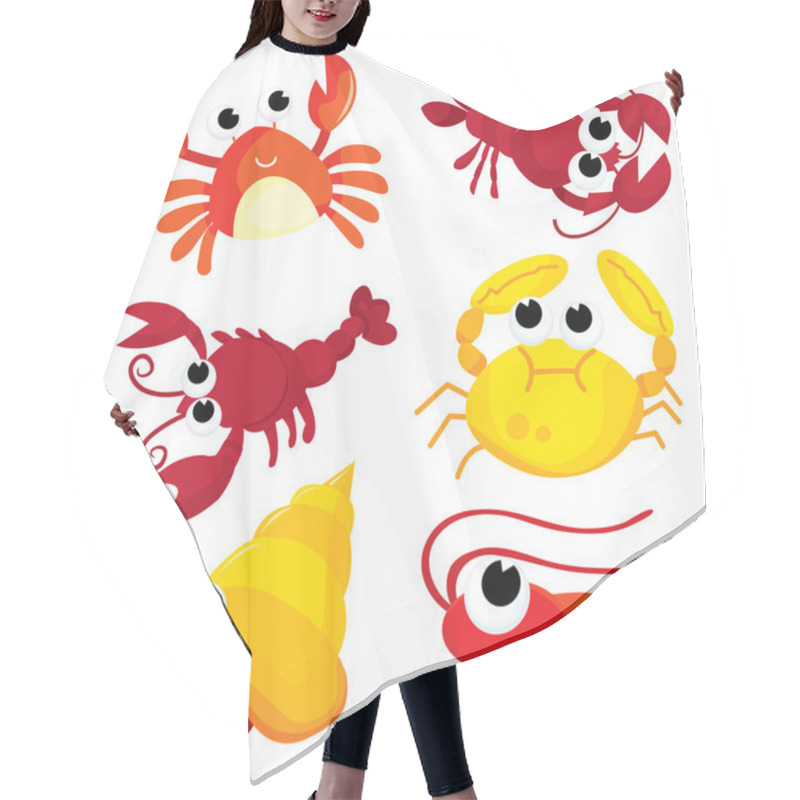 Personality  Cartoon Crustaceans Hair Cutting Cape