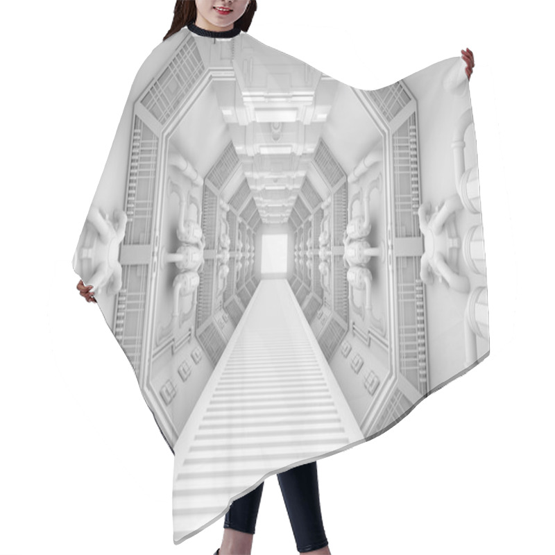 Personality  Spaceship Interior Center View Hair Cutting Cape