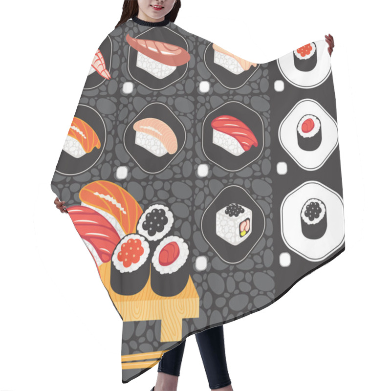 Personality  Menu For Sushi Hair Cutting Cape