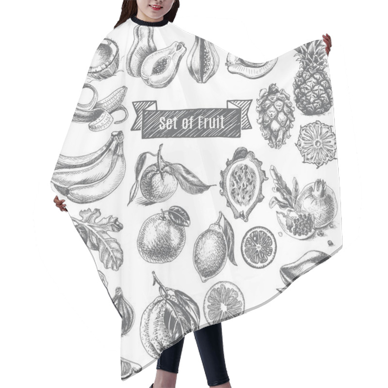 Personality  Design Of Fruits Background Hair Cutting Cape