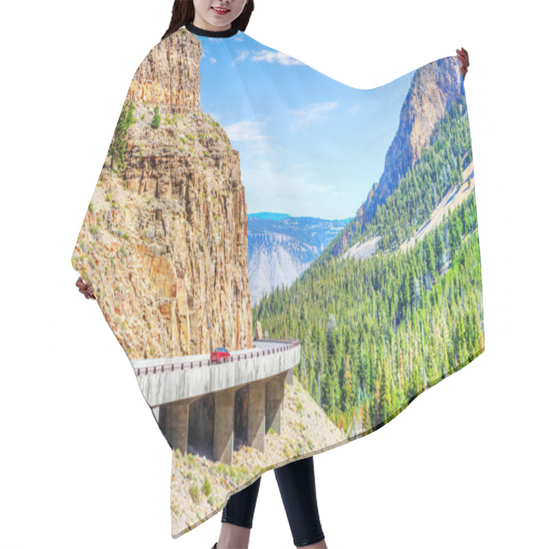 Personality  Grand Loop Road Through Golden Gate Canyon Of Yellowstone Nation Hair Cutting Cape