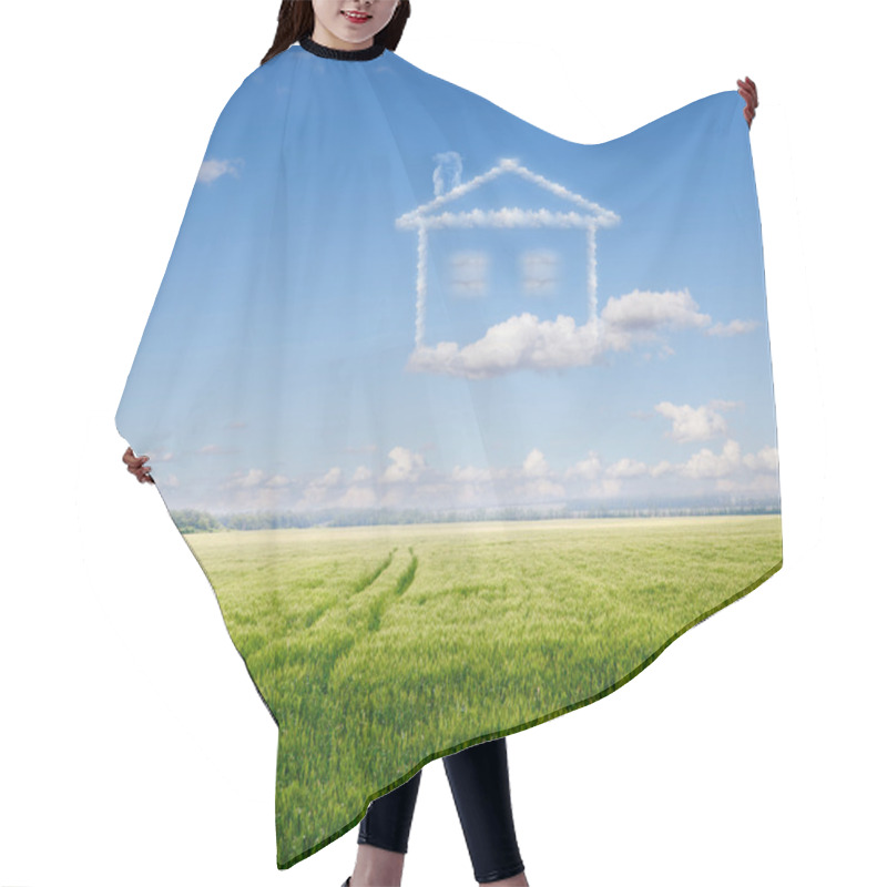 Personality  Green Field And Blue Sky Hair Cutting Cape