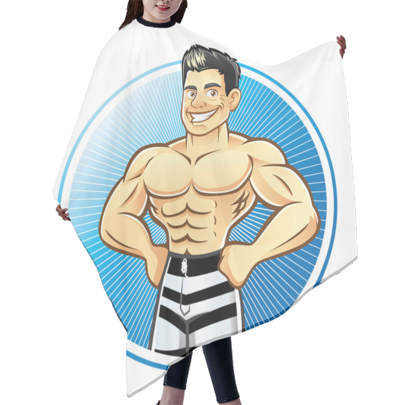 Personality  Muscle Man Hair Cutting Cape