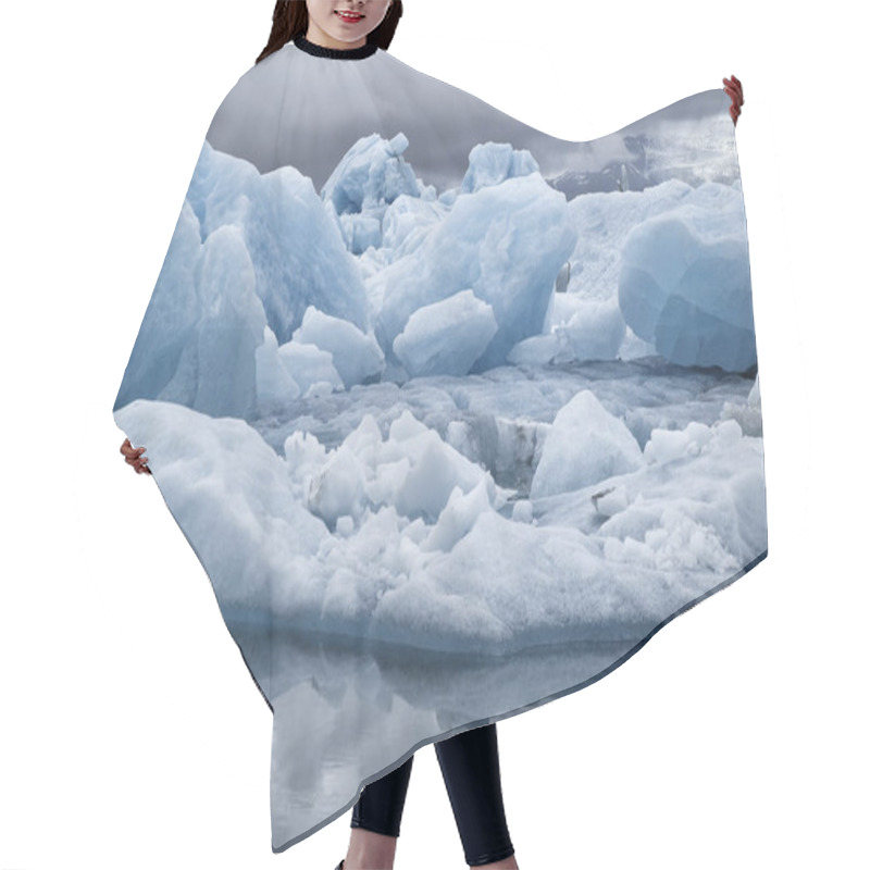 Personality  Floating Icebergs In Lagoon Hair Cutting Cape