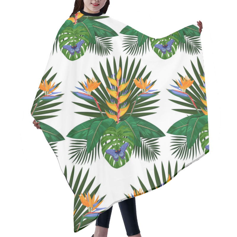 Personality  Tropical Bouquet Seamless Pattern Hair Cutting Cape