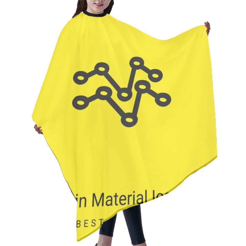 Personality  Analytics Hand Drawn Lines Minimal Bright Yellow Material Icon Hair Cutting Cape