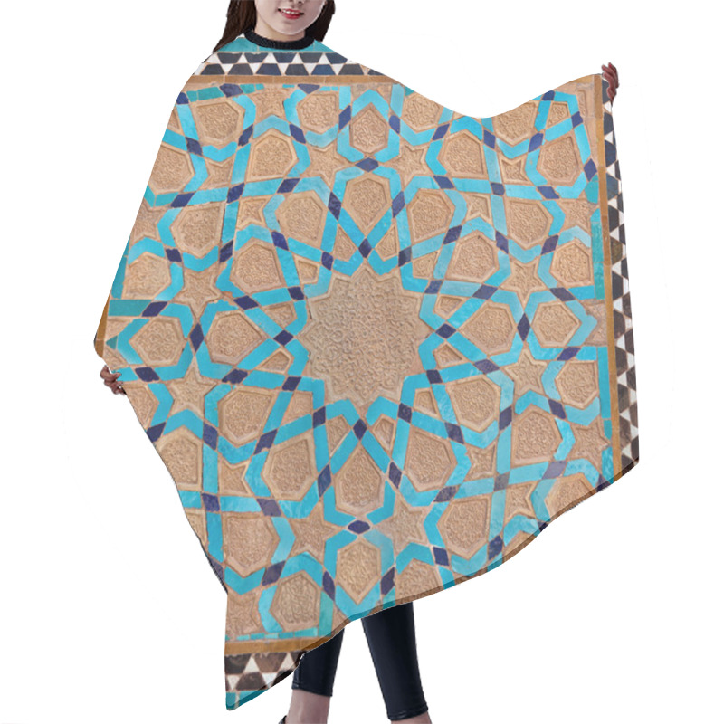 Personality  Traditional Old Islamic Design Made Of Brown Clay And Blue Tiles In Yazd Hair Cutting Cape