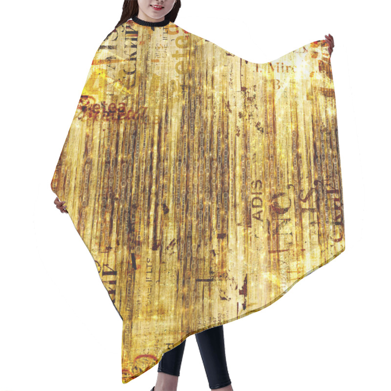 Personality  Grunge Abstract Background With Glowing Stain And Words Hair Cutting Cape