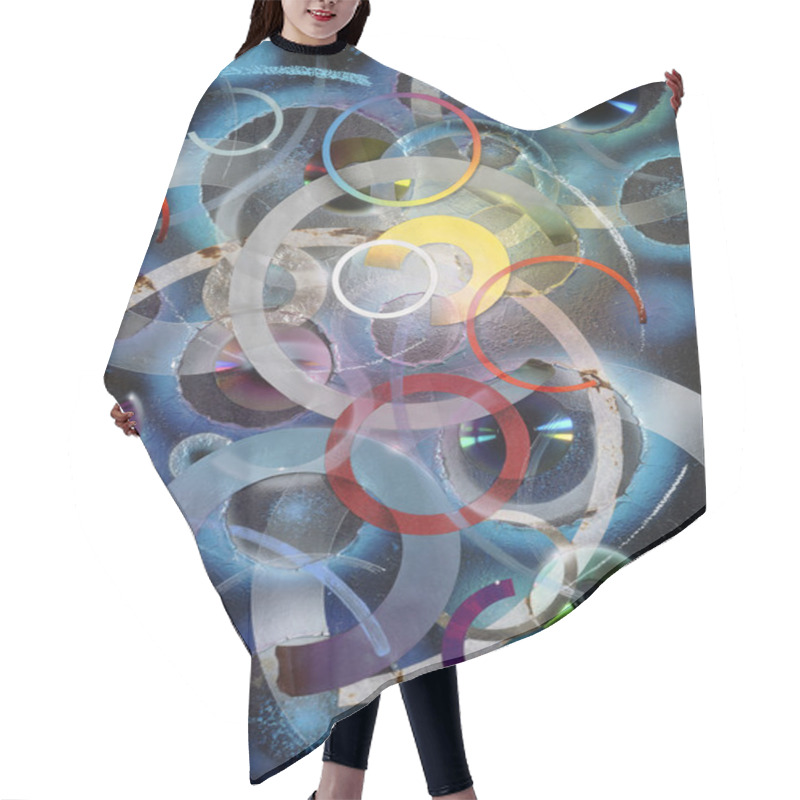 Personality  Various Circles Hair Cutting Cape