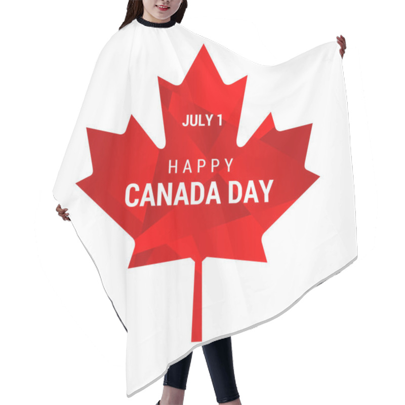 Personality  Canada Day. Vector Abstract Banner In The Style Of Low Poly With Maple Leaf. Illustration, Happy Canada Day July 1 Poster For Social Media And Networks Hair Cutting Cape