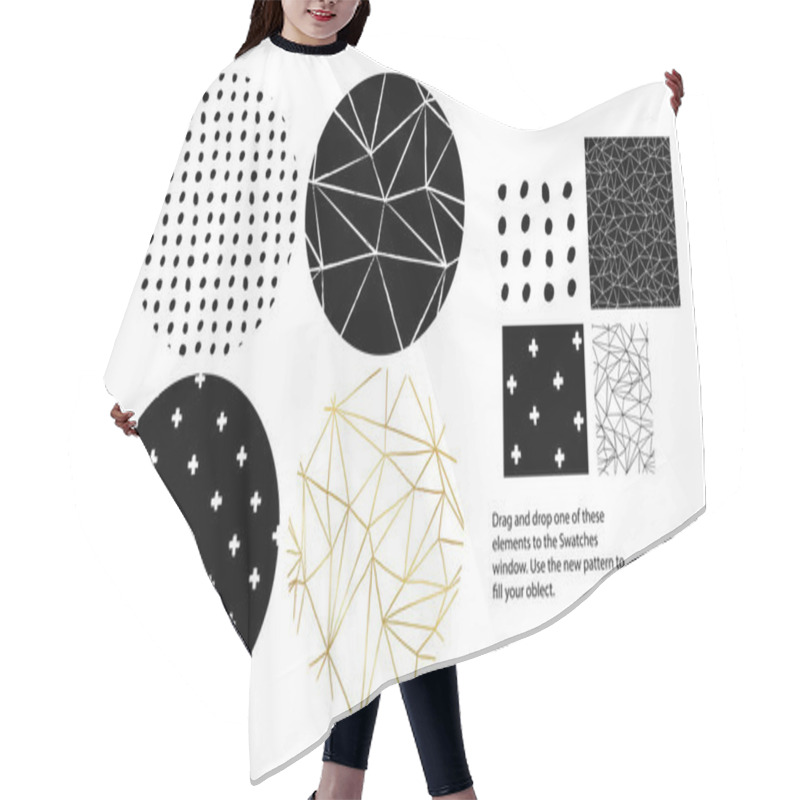 Personality  Hand Drawn Patterns - Rounded Hair Cutting Cape