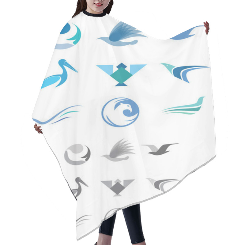 Personality  Abstract Bird Icons Hair Cutting Cape