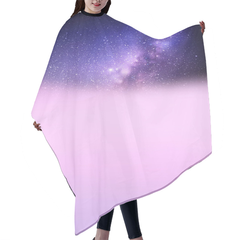 Personality  Fog Waves And Milky Way. Natural Background With Clouds And Starry Sky Hair Cutting Cape