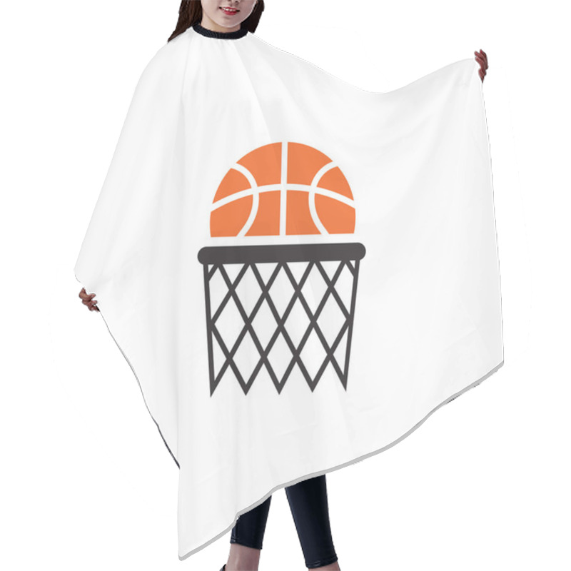 Personality  Basketball Club Logo Design Vector Template Hair Cutting Cape