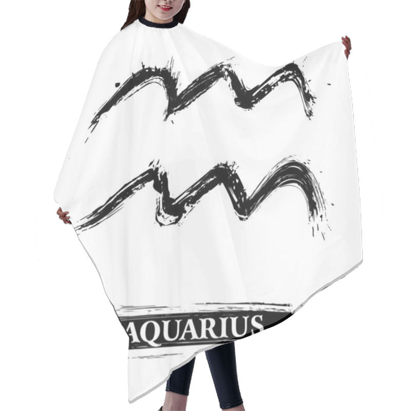 Personality  Aquarius Symbol Hair Cutting Cape