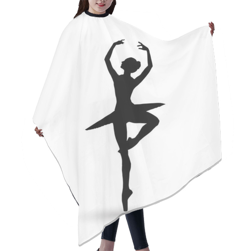 Personality  Ballerina. Dance Girl Silhouette Isolated On White Background. Ballerina. Ballet Banner. Vector Illustration. Ballet Dancer, Princess, Ballerina Silhouette, Ballerina Girl, Ballerina Isolated, Ballerina Vector Hair Cutting Cape