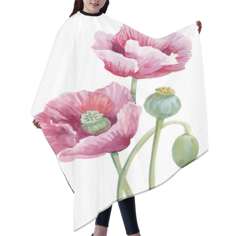 Personality  Beautiful Poppy Flowers Hair Cutting Cape