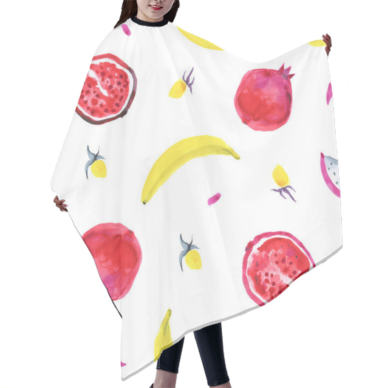 Personality  Tropical Pattern Of Exotic Fruit. Abstract Seamless Background Hair Cutting Cape