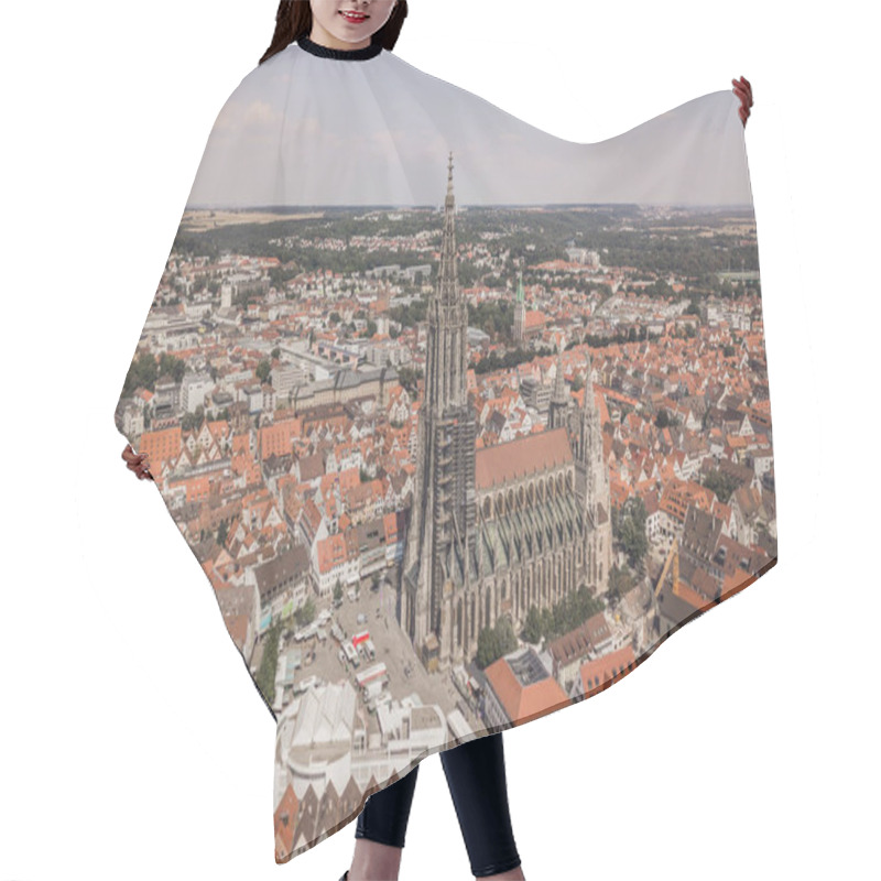 Personality  Aerial View Of Ulm Minster Hair Cutting Cape