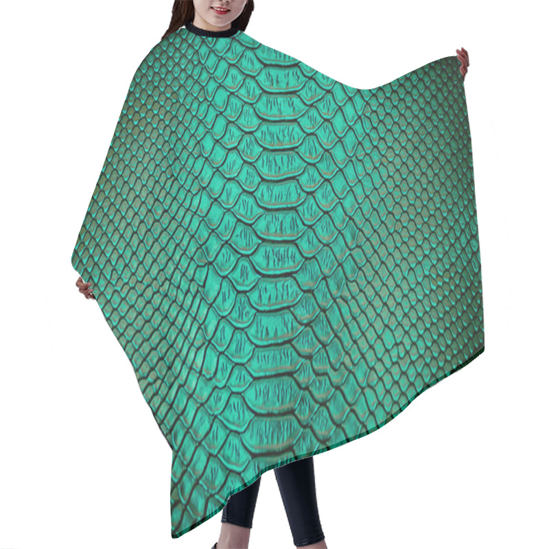 Personality  Close Up Of Green Luxury Snake Skin Texture Use For Background Hair Cutting Cape