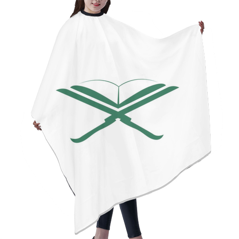 Personality  Elegant Vector Illustration Of Holy Quran Book Hair Cutting Cape