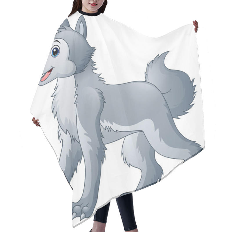 Personality  Cute Wolf Cartoon Hair Cutting Cape