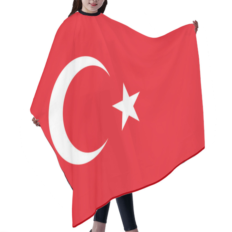 Personality  Turkey Flag Background Hair Cutting Cape