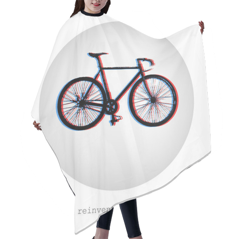 Personality  Why Reinvent The Wheel? Concept Vector Illustration Of A Bike In A Bubble Hair Cutting Cape