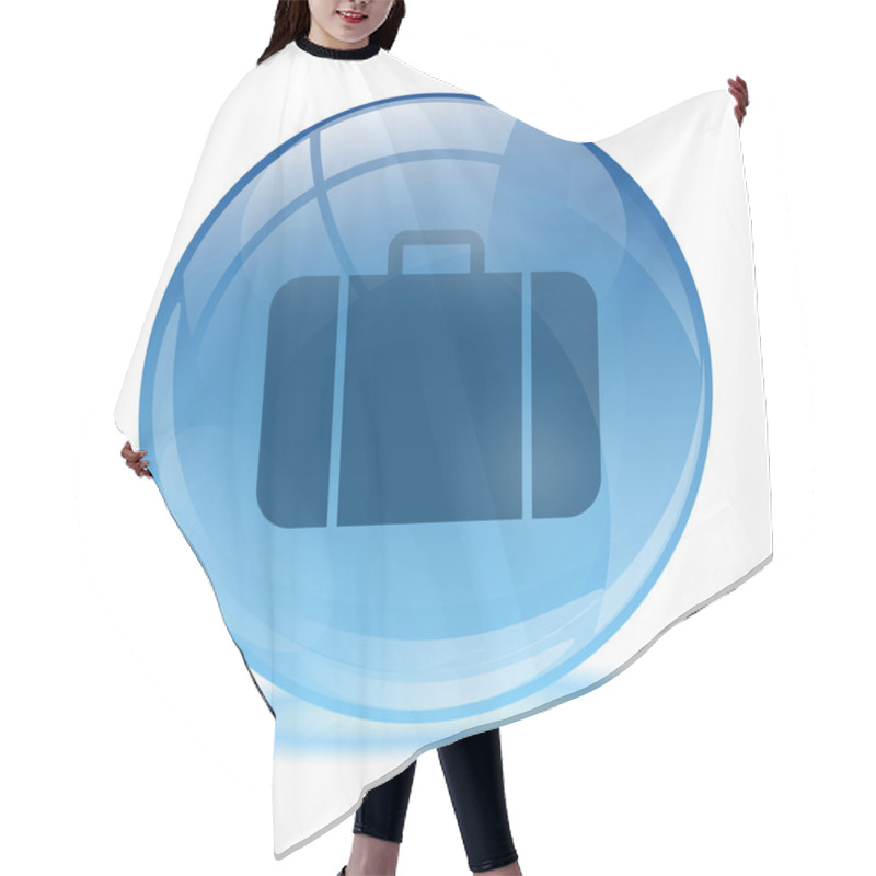 Personality  Blue Abstract 3d Business Bag Icon Hair Cutting Cape