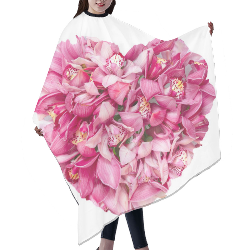 Personality  Isolated Summers Flowers Heart Floral Collage Concept Hair Cutting Cape