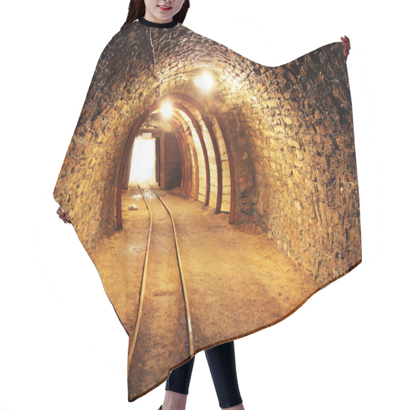 Personality  Underground Mine Tunnel, Mining Industry Hair Cutting Cape