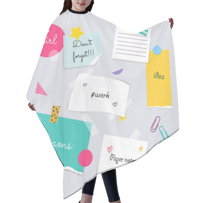 Personality  Modern Paper Notes Hair Cutting Cape