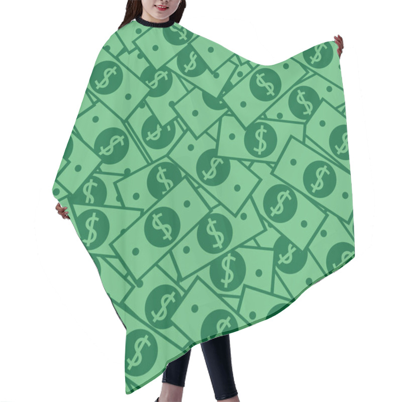 Personality  Money Pattern With Many Dollar Currency Signs Hair Cutting Cape