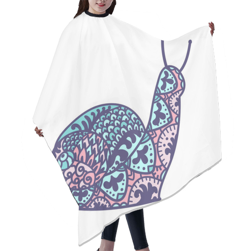 Personality  Hand Drawn Doodle Insect. Hair Cutting Cape