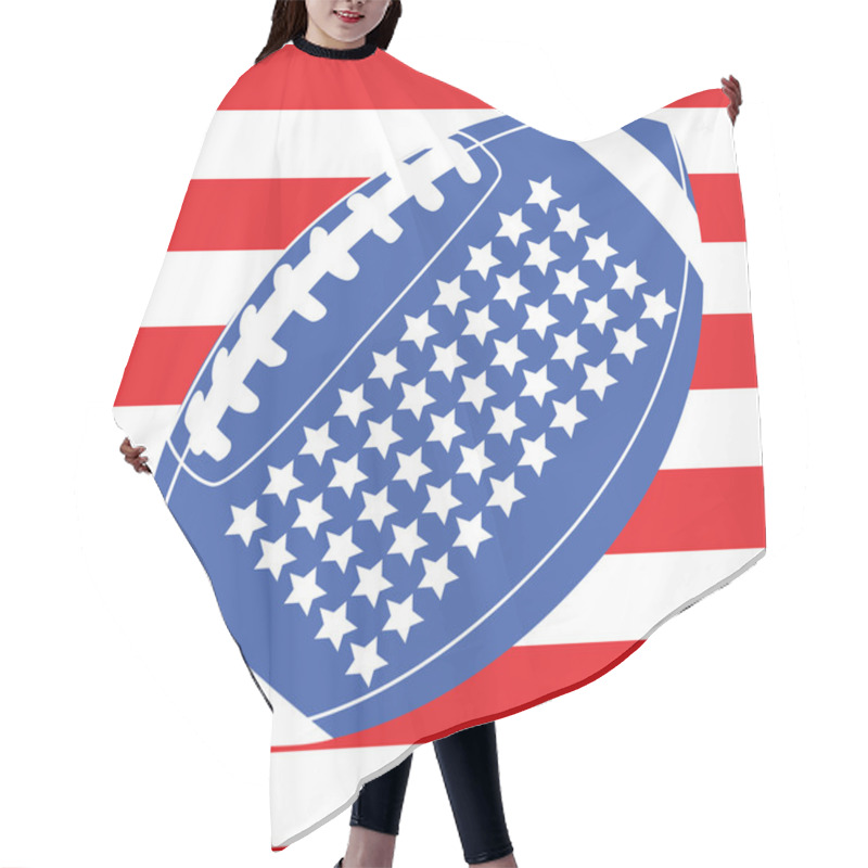 Personality  USA Football Flag 1 Hair Cutting Cape