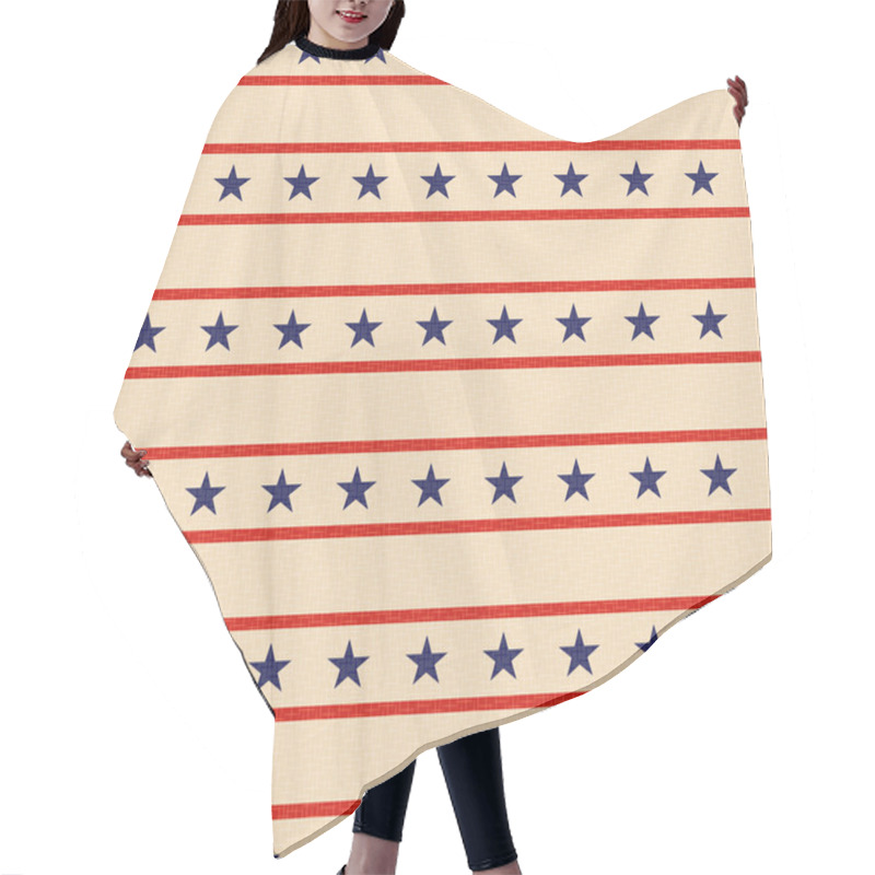 Personality  Seamless Patriotic Stars Background Hair Cutting Cape