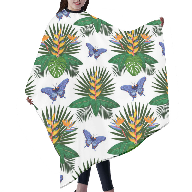 Personality  Tropical Bouquet Seamless Pattern Hair Cutting Cape