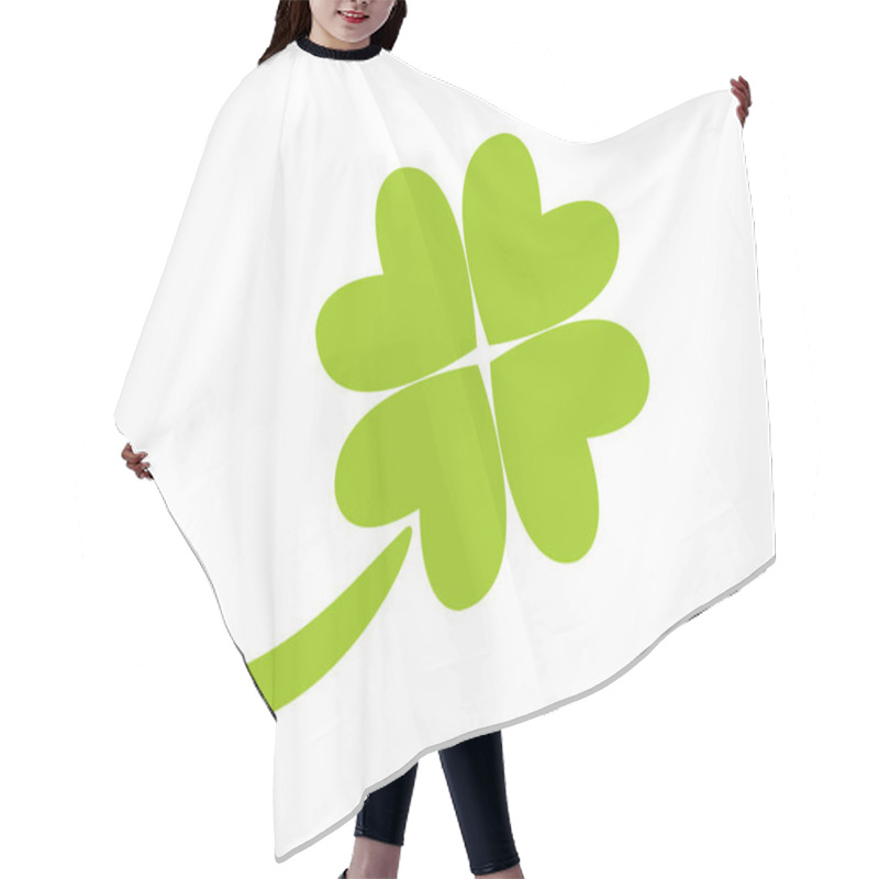 Personality  Good Luck - Green Clover Icon Symbol Hair Cutting Cape